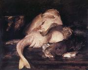 William Merritt Chase The still life of fish oil painting artist